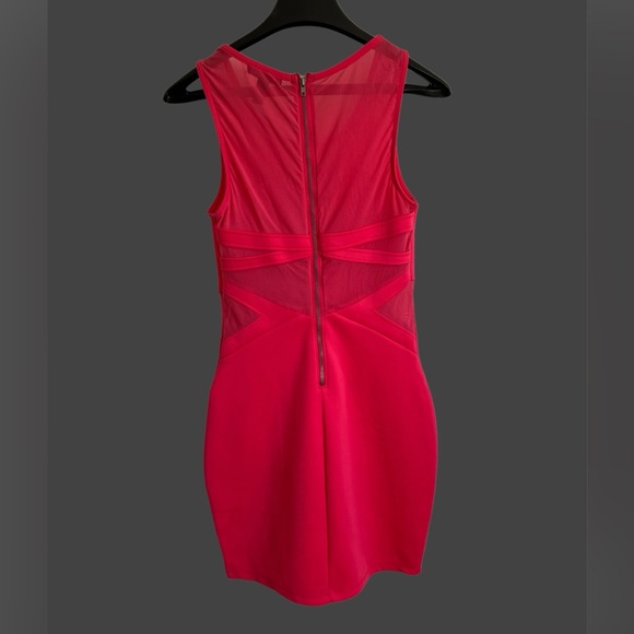 Hot Pink Body Con Dress - Picture 2 of 3